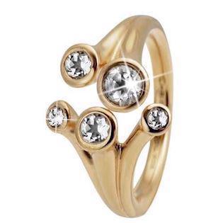 Christina Collect gold plated collector ring - Topaz Fountain